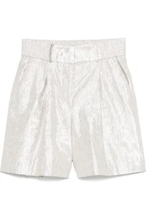 PESERICO SIGN Shorts de luréx con pliegues