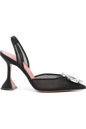 Amina Muaddi Zapatillas Begum Glass con tacón de 90mm