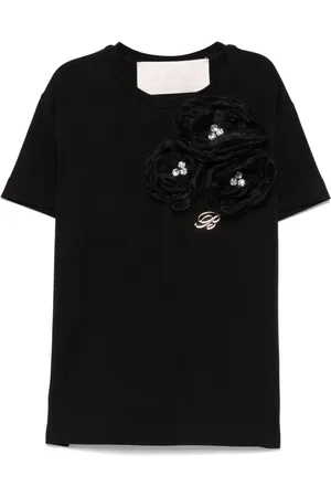 MISS BLUMARINE Playera con aplique floral
