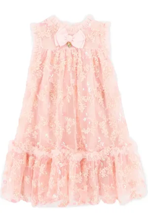 Angels Face Vestido Sequin Flowers Tulle