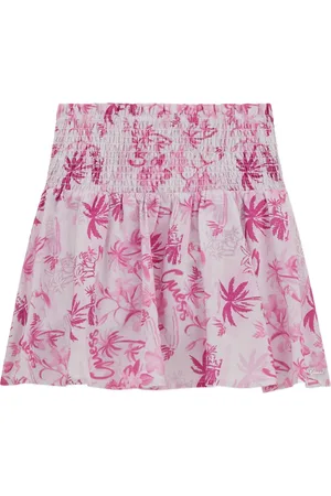 Guess Falda corta con palmeras estampadas