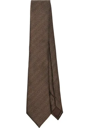 Giorgio Armani Corbata de seda con motivo en jacquard