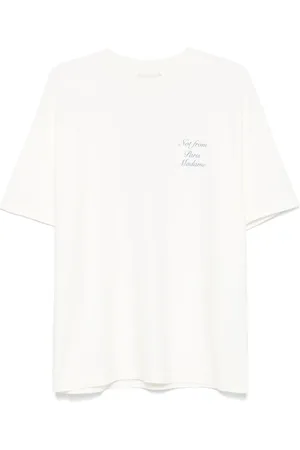 Drôle de Monsieur Playera Le T-shirt Slogan Cursive