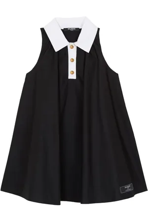 Balmain Vestido acampanado con diseño de dos tonos
