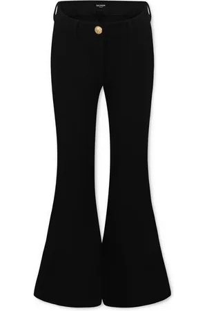 Balmain Pantalones acampanados con parche del logo
