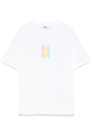Msgm Playera con logo estampado