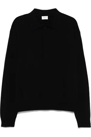 Saint Laurent Playera tipo polo con manga larga