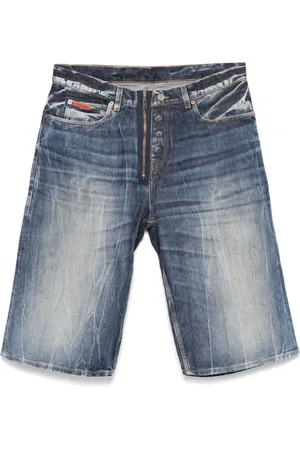 MARTINE ROSE Shorts de mezclilla con parche del logo