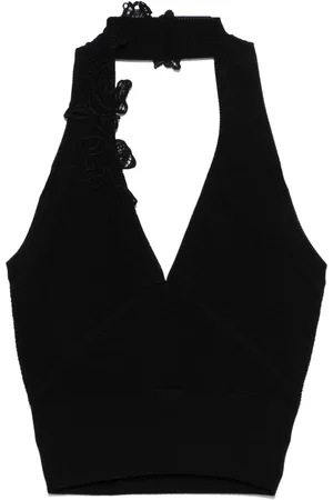 ERMANNO SCERVINO Top tejido con cuello halter