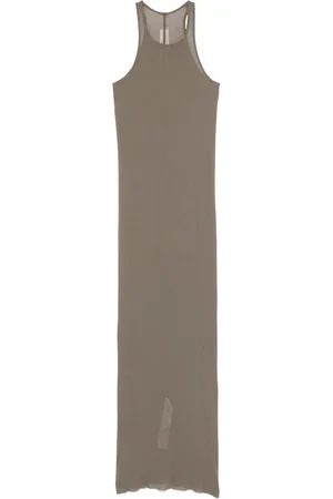 Rick Owens Vestido tejido de canalé sin manga