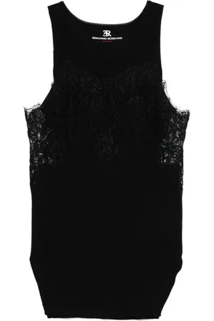 ERMANNO SCERVINO Camiseta con panel de encaje