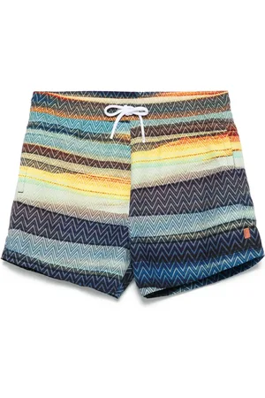 Missoni Shorts de playa con estampado en zigzag