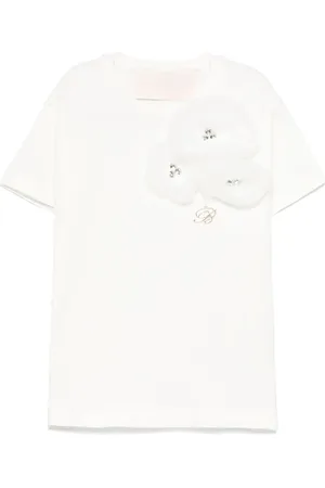 MISS BLUMARINE Playera con aplique floral
