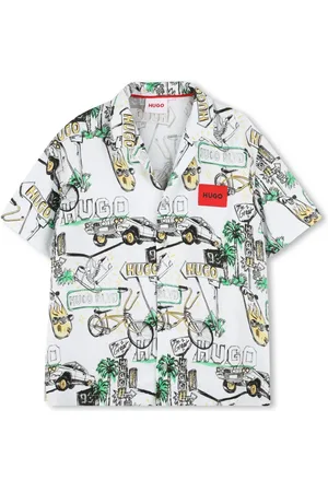 HUGO BOSS Camisa con ilustración estampada