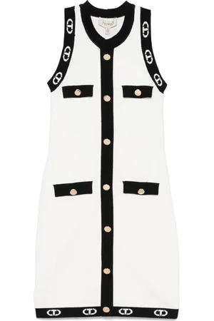 Twin-Set Vestido tejido Oval T en jacquard