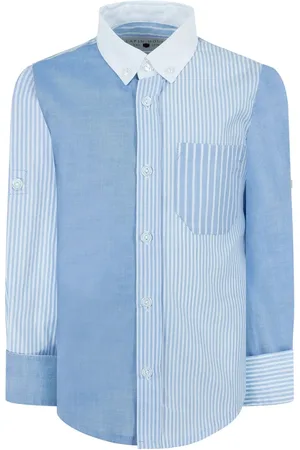 Lapin House Camisa con paneles estampados a rayas