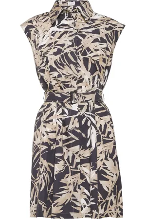 Brunello Cucinelli Vestido corto con estampado abstracto