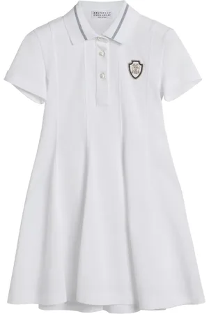Brunello Cucinelli Vestido estilo polo de piqué