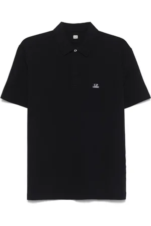 C.P. Company Playera tipo polo con parche del logo
