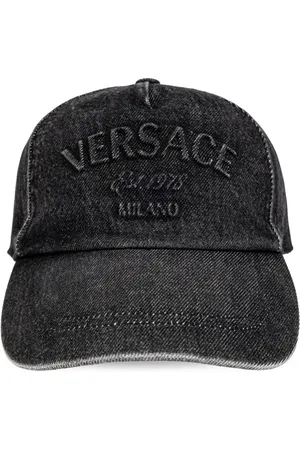 VERSACE Gorra de mezclilla con logo en relieve