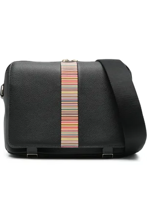Paul Smith Mochila tipo mensajero con ribete de rayas