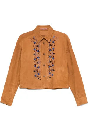 ERMANNO SCERVINO Camisa de gamuza con bordado floral