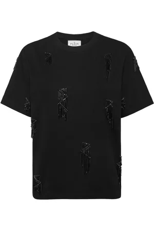 Philipp Plein Playera con flecos