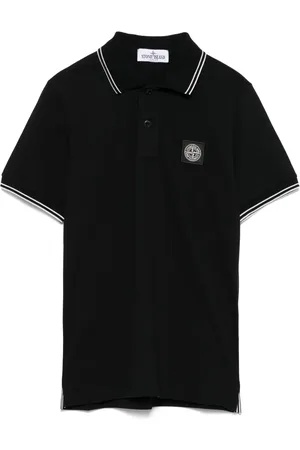 Stone Island Playera tipo polo con parche Compass