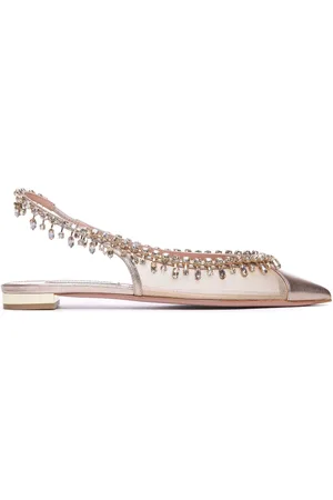 Aquazzura Flats Temptation Crystal