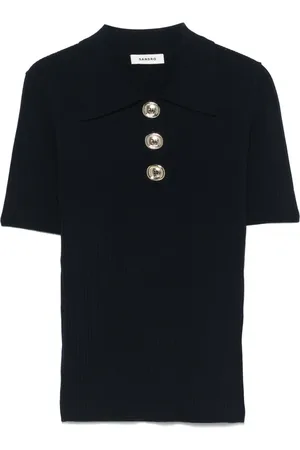 Sandro Playera tipo polo tejida de canalé