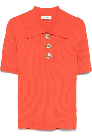 Sandro Playera tipo polo tejida de canalé