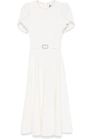 NISSA Vestido midi con detalle de perlas artificiales