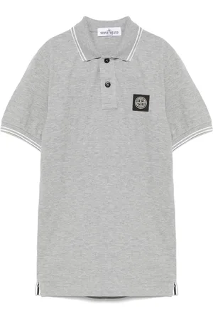 Stone Island Playera tipo polo con parche Compass