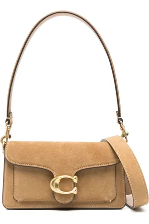 Coach Bolsa de hombro con placa del logo