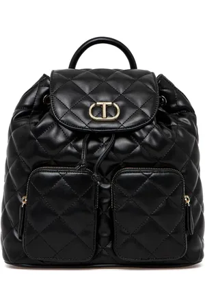 Twin-Set Mochila capitonada con placa del logo