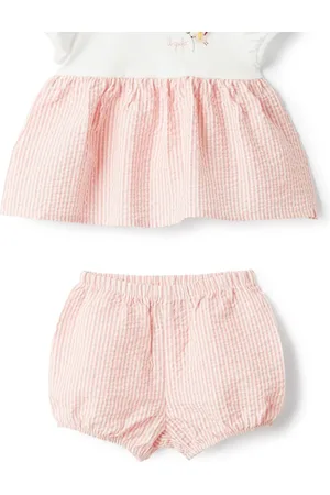 Il gufo Set de shorts con motivo de rayas