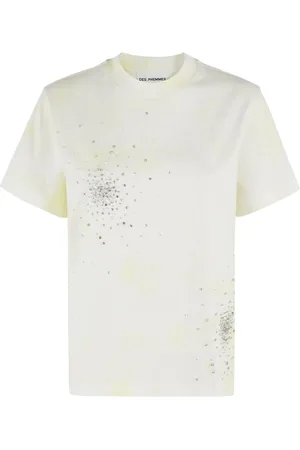 Des Phemmes Playera con detalles de cristal