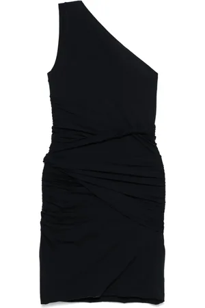Patou Vestido corto drapeado con hombro descubierto