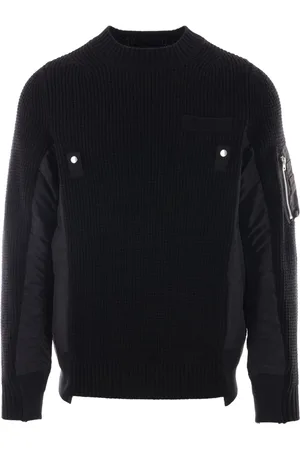 SACAI Sudadera de tejido gofrado con paneles