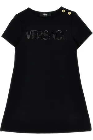 VERSACE Vestido con logo de lentejuelas