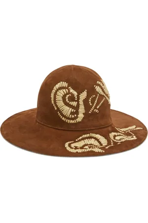 ERMANNO SCERVINO Gorro bordado con ala ancha