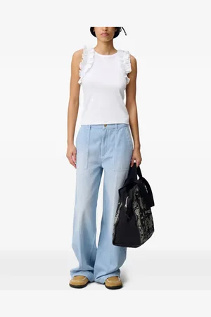 Claudie Pierlot Top con ribete de volantes