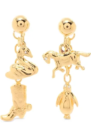Marni Aretes de clip con dije 2020