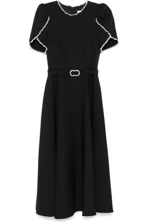 NISSA Vestido midi con detalle de perlas artificiales
