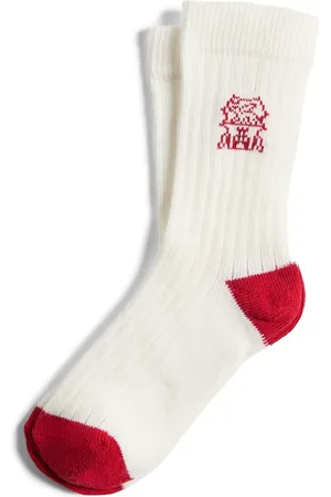 Brunello Cucinelli Calcetines con logo bordado
