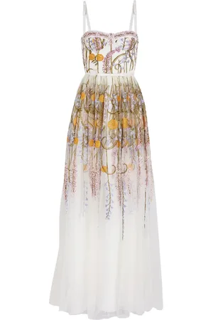 Giambattista Valli Vestido con bordado Marigold Bouquets