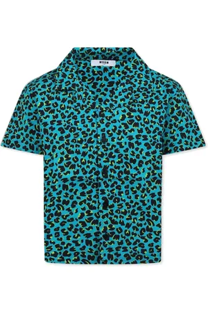 Msgm Camisa con estampado de leopardo