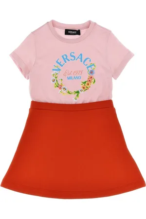VERSACE Vestido con logo estampado