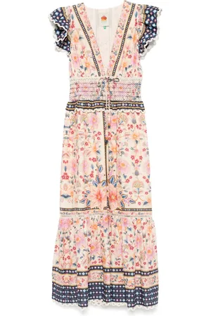 Farm Rio Vestido midi Superbloom