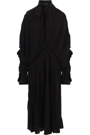 Balenciaga Vestido de seda con efecto arrugado